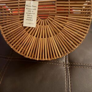 Cult Gaia Natural Bamboo Clutch